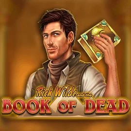 Slots logo of Book of Dead from Play'n GO at Robocat Casino