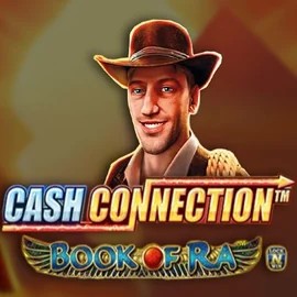 Cash Connection Book Of Ra by Novomatic, showcased at rrobocatcasino.com – game logo