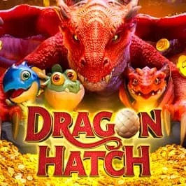 Dragon Hatch slot logo by PG Soft at Robocat Casino
