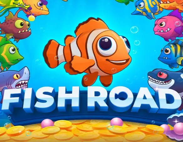 Try Fish Road slot by InOut on rrobocatcasino.com – logo image