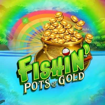 Fishin Pots Of Gold logo by Gameburger Studios Robocat Casino