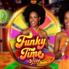 Funky Time logo – Live Casino by Evolution at Robocat Casino