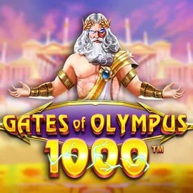 Gates of Olympus 1000 slot logo by Pragmatic Play at Robocat Casino