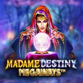 Madame Destiny Megaways slot logo by Pragmatic Play at Robocat Casino