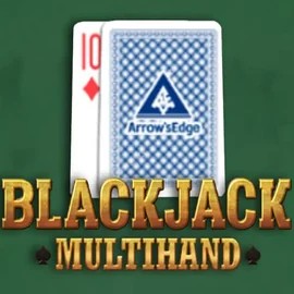 Multihand Blackjack online game logo by Pragmatic Play on rrobocatcasino.com