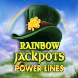 Official Jackpots logo: Rainbow Jackpots Power Lines by Red Tiger Gaming at Robocat Casino