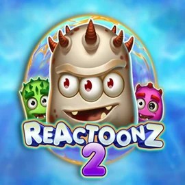 Reactoonz 2 slot logo by Play'n GO at Robocat Casino
