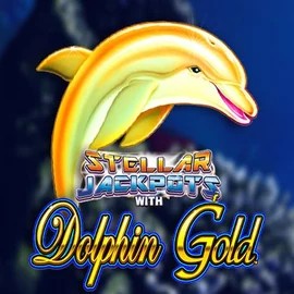 Dolphin Gold with Stellar Jackpots by Lightning Box Game, showcased at rrobocatcasino.com – game logo