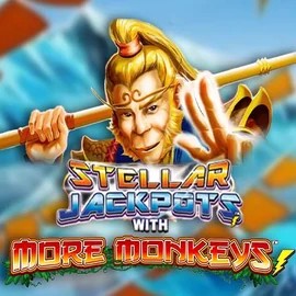 Jackpots logo of Stellar Jackpots with More Monkeys from Lightning Box Game at Robocat Casino