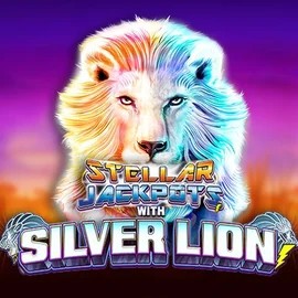 Stellar Jackpots with Silver Lion casino game by Lightning Box Game – featured logo at Robocat Casino
