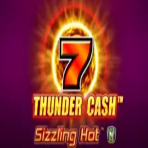 Thunder Cash Sizzling Hot online game logo by Novomatic on rrobocatcasino.com