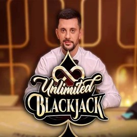 Unlimited Blackjack online game logo by Ezugi on rrobocatcasino.com